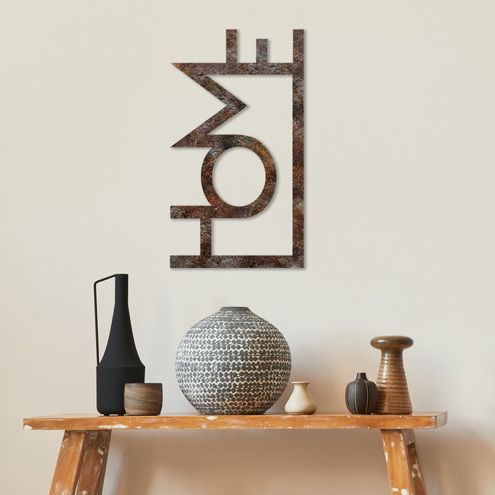 Wallity Rusty Home Escultura de Pared de Metal Antiquation Wallity Rusty Home Escultura de Pared de Metal Antiquation